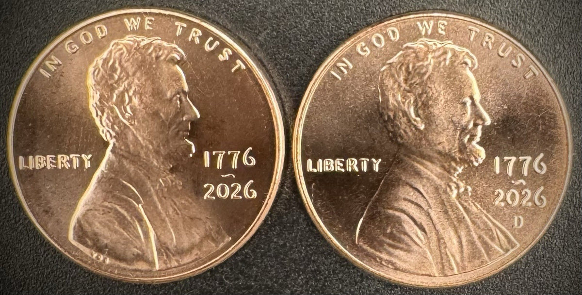 2026 P D Lincoln Shield Cent BU 2 Coin Set From US Mint Uncirculated Coin Set0
