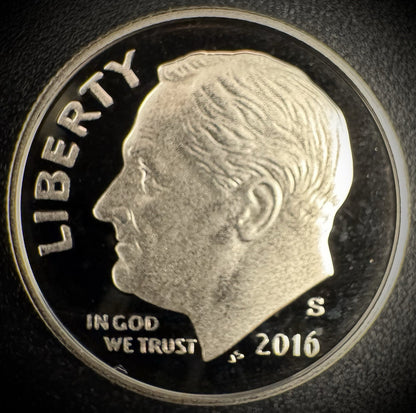 2016-S GEM PROOF Roosevelt Dime 10C Clad DEEP CAMEO Coin0