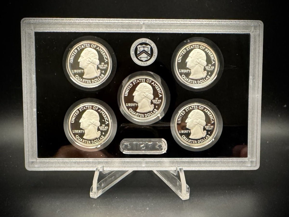 2016-S 90% SILVER America the Beautiful PROOF Quarter Set w 2016 US MINT Box COA2