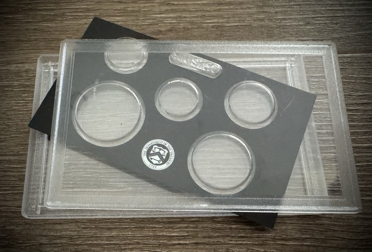 Black Empty Plastic Case Holds 5 Coins Lot of 10 From US MINT Silver Proof Sets3