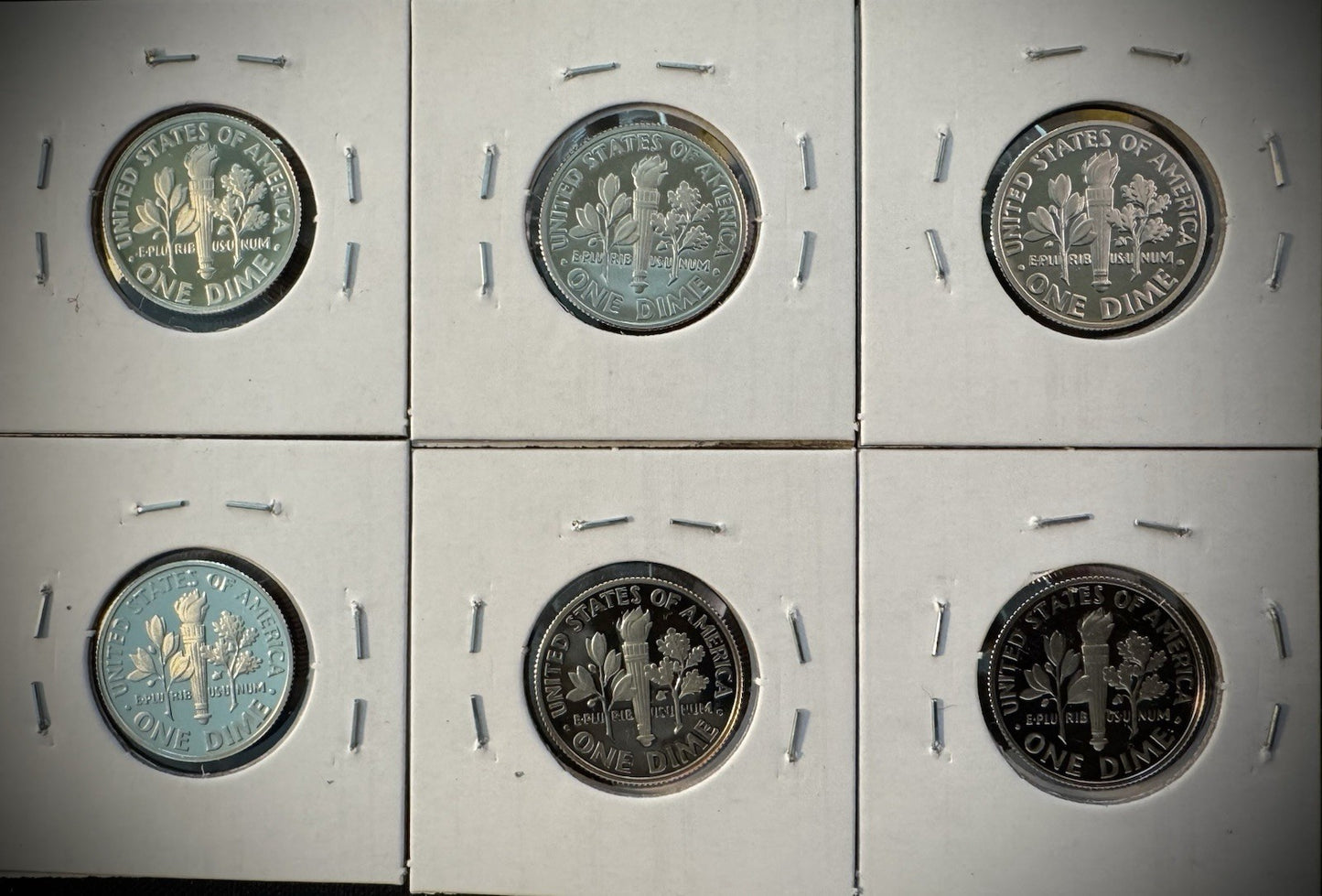 2020 2021 2022 2023 2024 2025 S GEM PROOF Roosevelt Dime 6 Coin Clad Set15