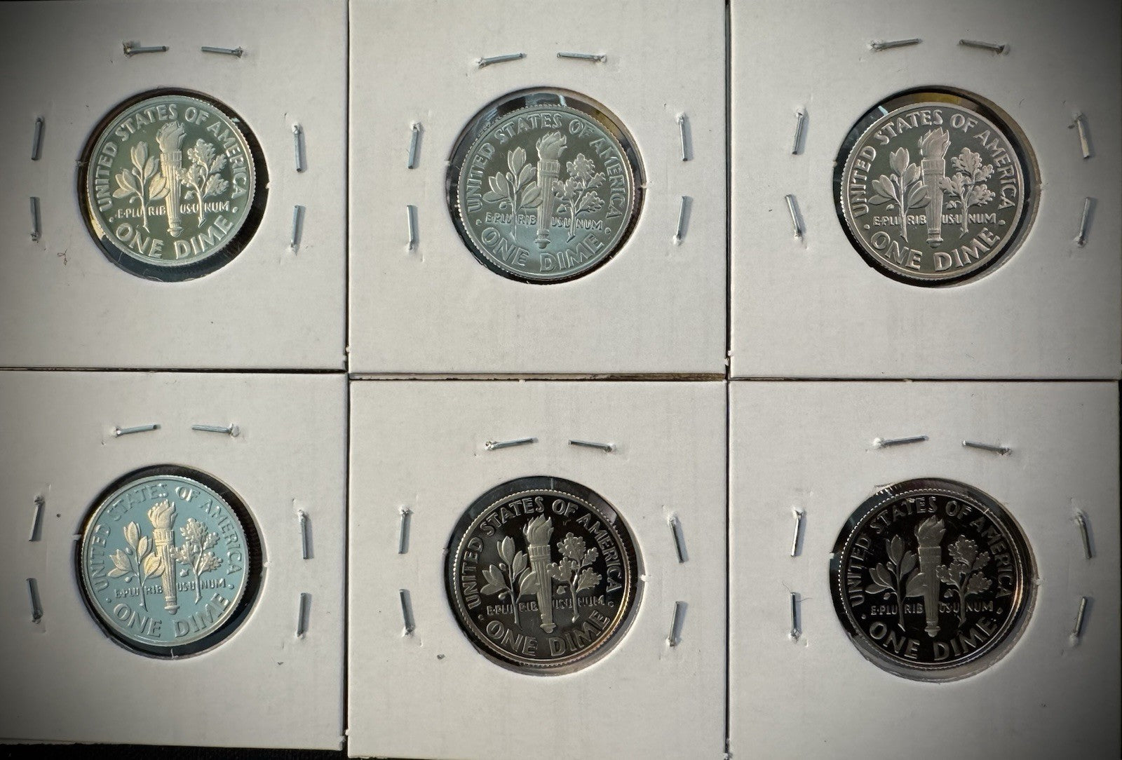 2020 2021 2022 2023 2024 2025 S GEM PROOF Roosevelt Dime 6 Coin Clad Set15