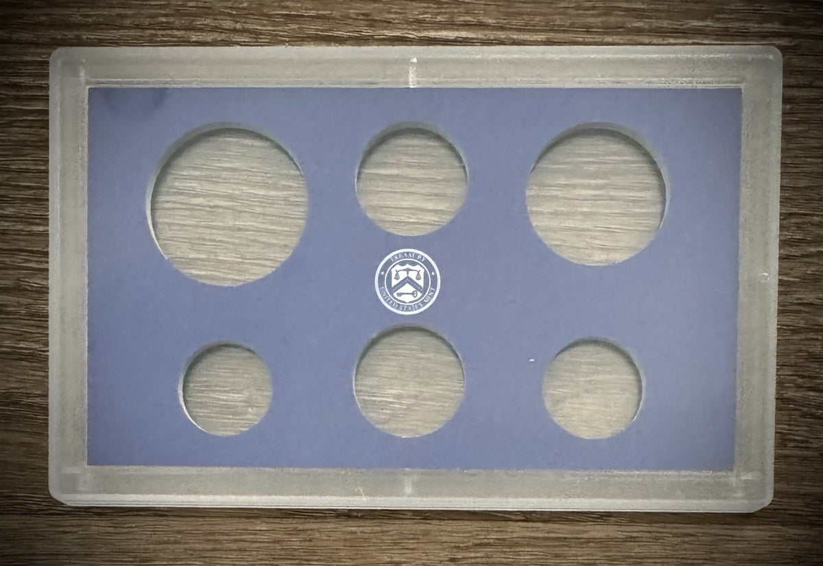 Blue Empty Plastic Case Holds 6 Coins Lot of 10 From US MINT Proof Sets2