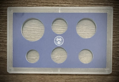 Blue Empty Plastic Case Holds 6 Coins Lot of 10 From US MINT Proof Sets2