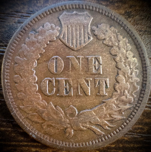 1867 Indian Head Cent Penny SEMI-KEY Date Coin1
