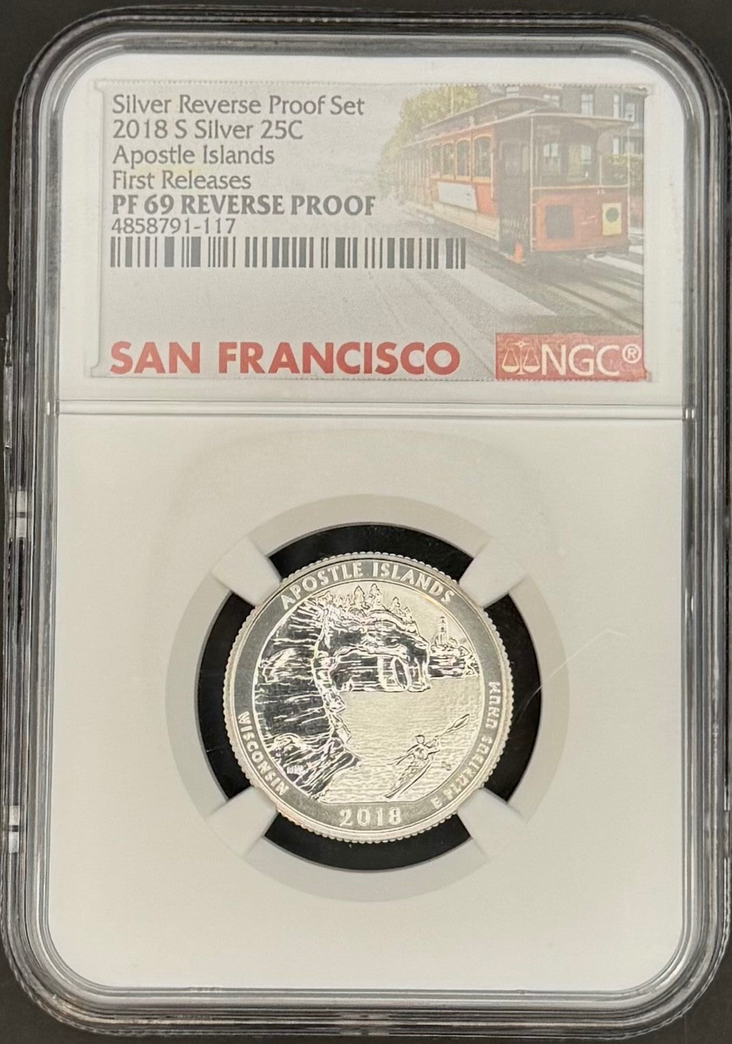 2018-S Silver Washington Quarter Apostle Island NP Reverse Proof PF69 NGC0