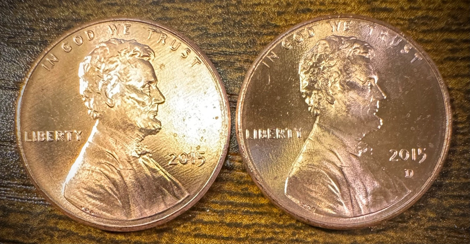 2015 Lincoln Shield Cent P D Uncirculated BU 2 Coin Lot From Original Rolls0