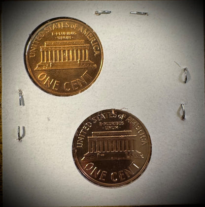 1960 Lincoln Memorial Cent SMALL & LARGE DATEPROOF LUSTROUS2 Coin Lot1