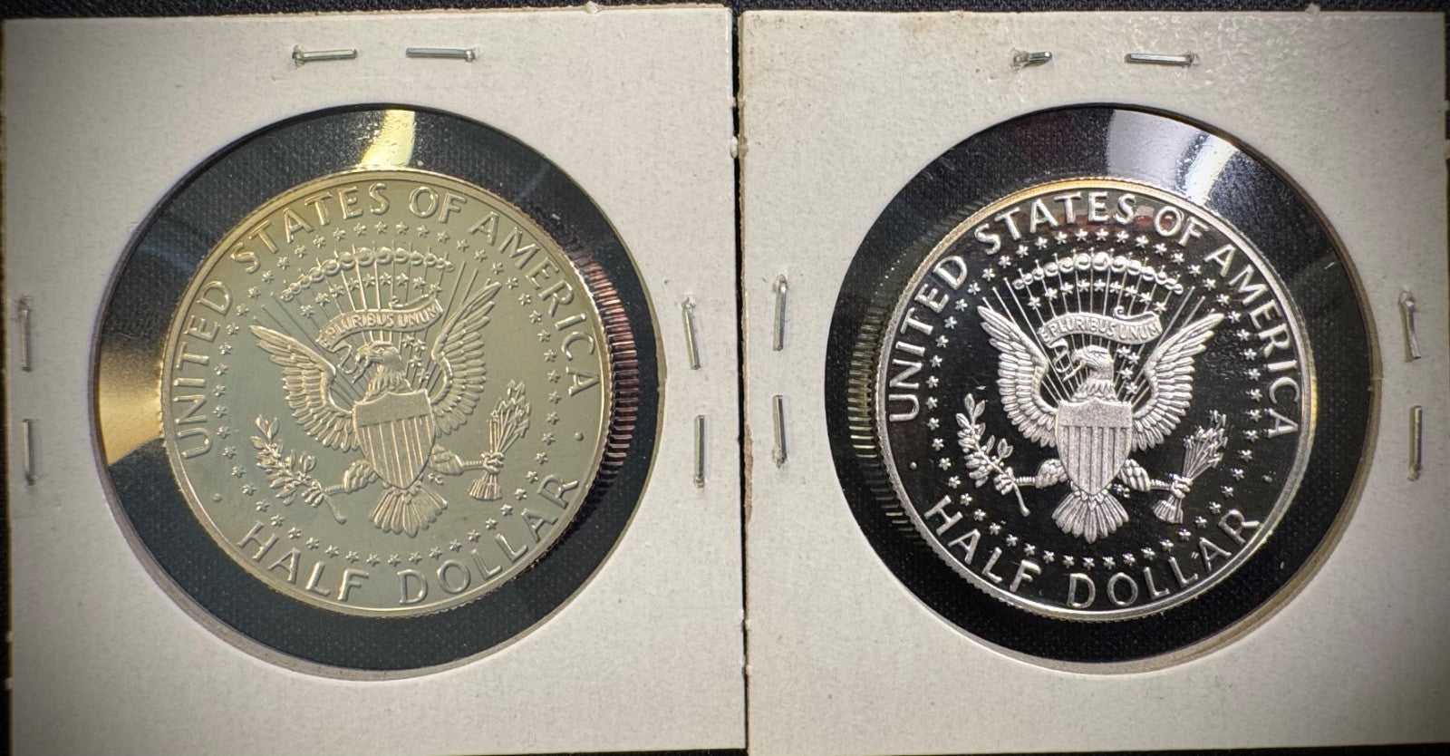 2019-S Kennedy Half Dollar GEM PROOF .999 Silver & Clad 2 Coin Lot Set1