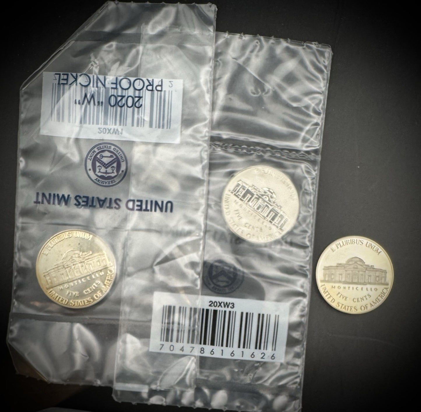 2020 W & S Jefferson Nickel GEM PROOF REVERSE PROOF DEEP CAMEO Lot Of 3 Coins8