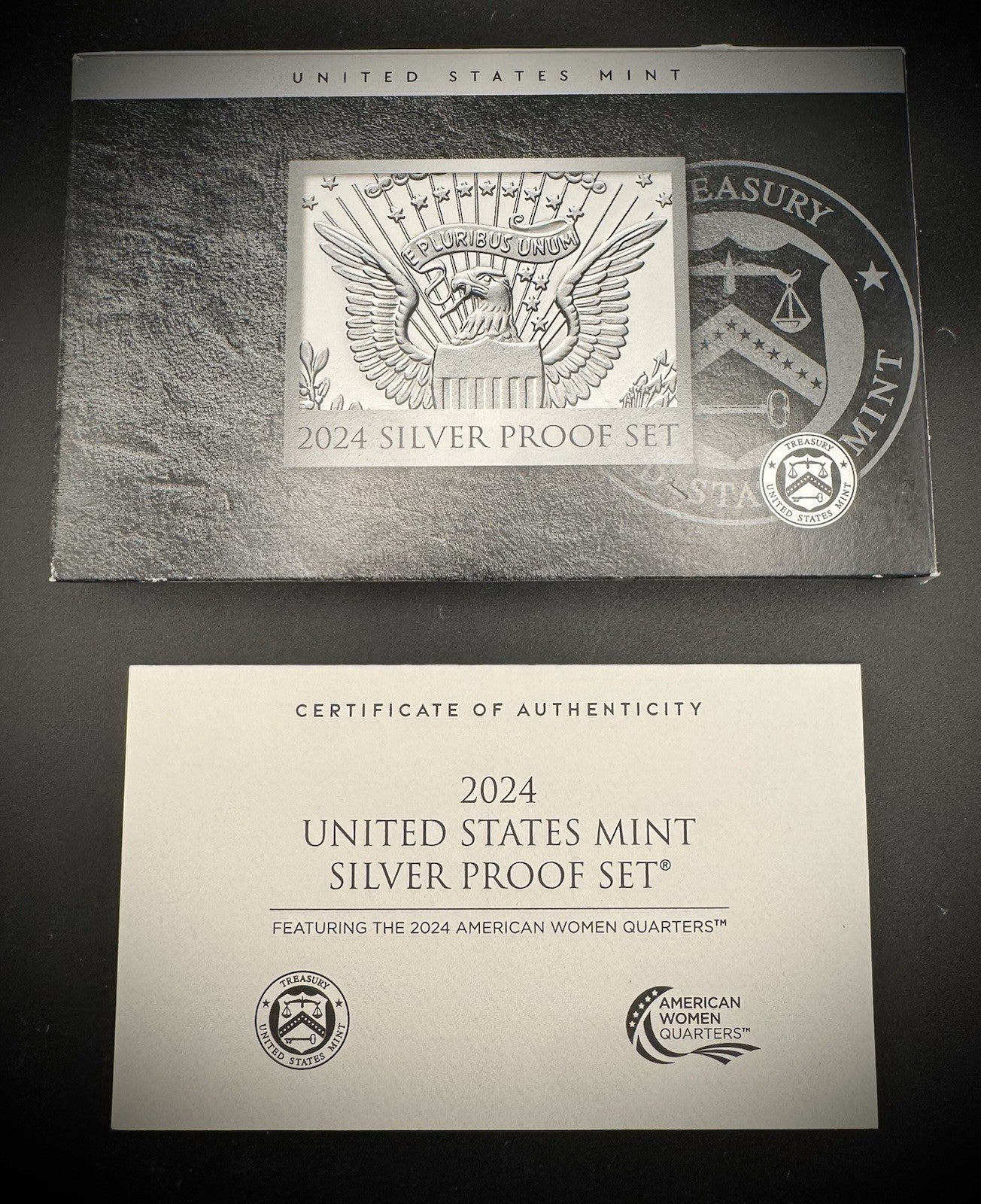 2024-S .999 SILVER American Women PROOF Quarter Set w 2024 US MINT Box & COA3