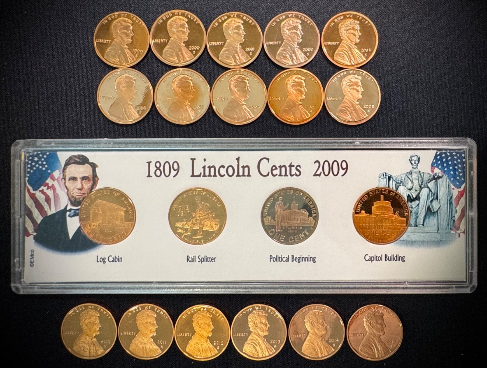 1999-2015 S Lincoln Memorial Bicentennial Shield Cent GEM PROOF 20 Coin Lot Set0