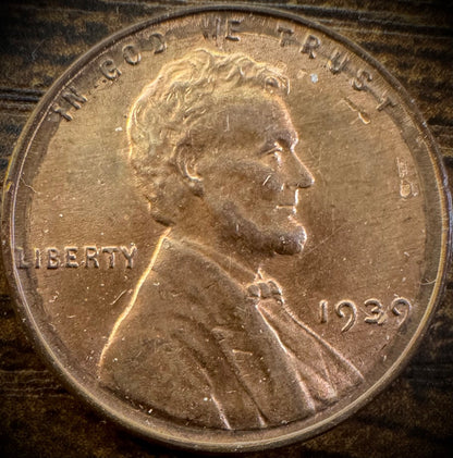 1939 Lincoln Wheat Penny Cent BU Uncirculated0