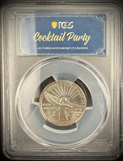 2022-P Maya Angelou Quarter PCGS SAMPLE 2023 F.U.N. Convention Cocktail Party0