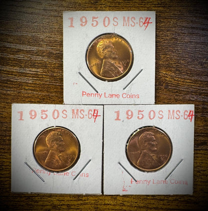 Lincoln Wheat Cent 1945-S 1950-S 1951-D 1953-D 1954-D&S 41 Coin Overstock Lot3