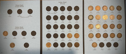1857-1909 Flying Eagle Indian Head Cent Collection 28 Coins Starter Set Whitman1