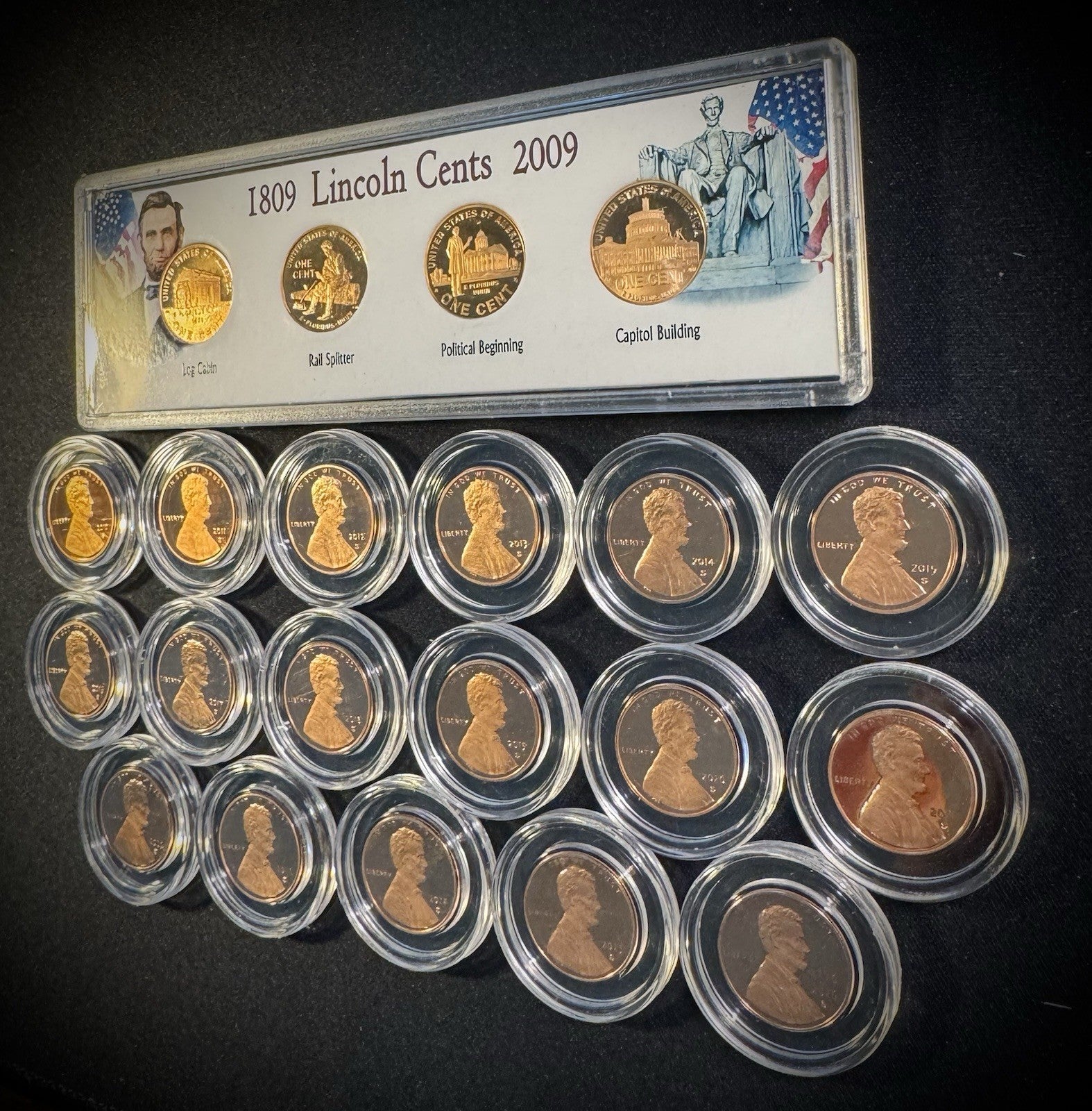 2009-2026 S Lincoln Bicentennial Shield Cent Penny GEM PROOF 21 Coin Collection5