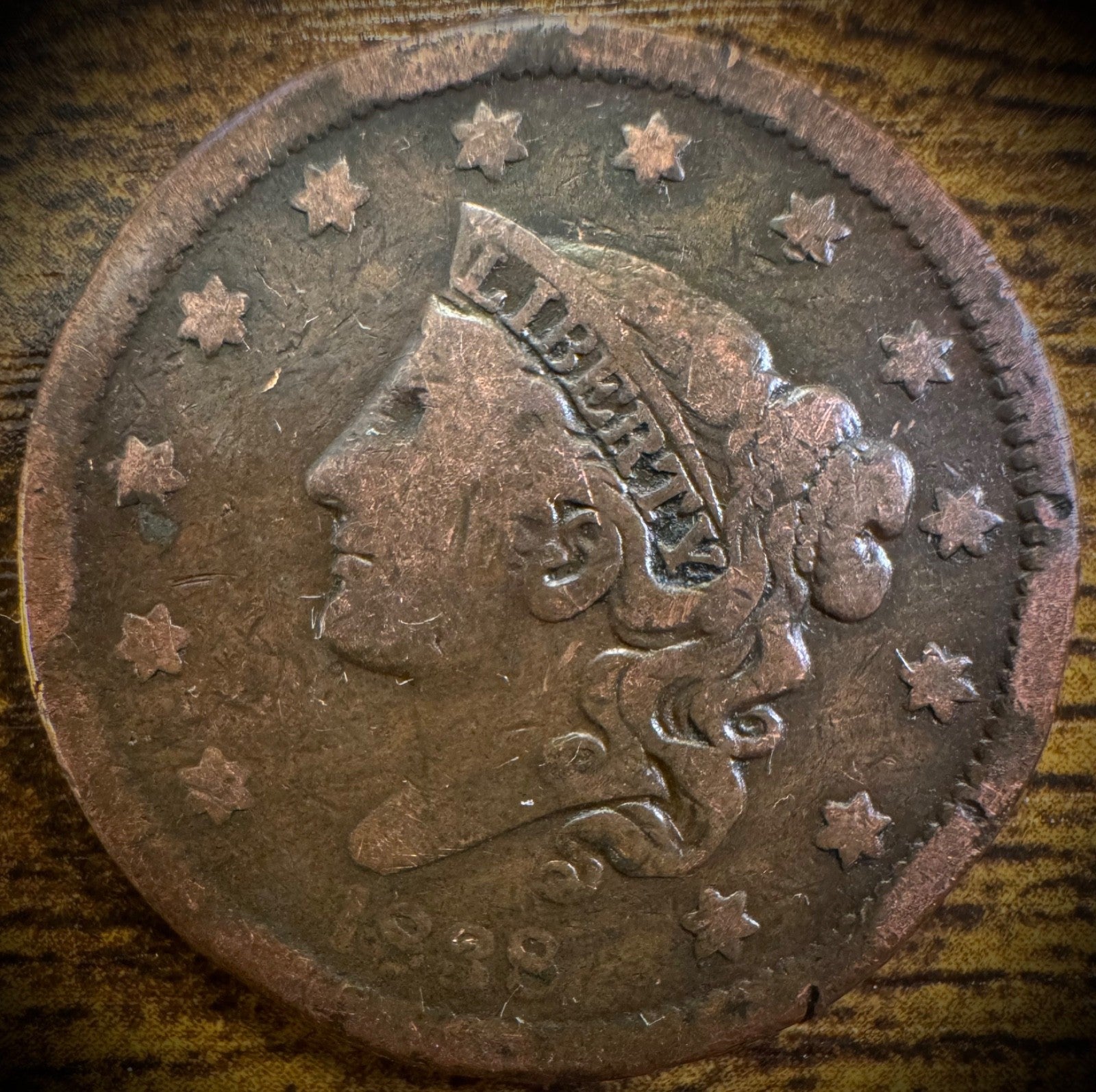1838 Large Cent Coronet Head Matron Style #60