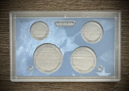Light Blue Empty Plastic Case Holds 4 Coins Lot of 10 From US MINT Proof Sets2