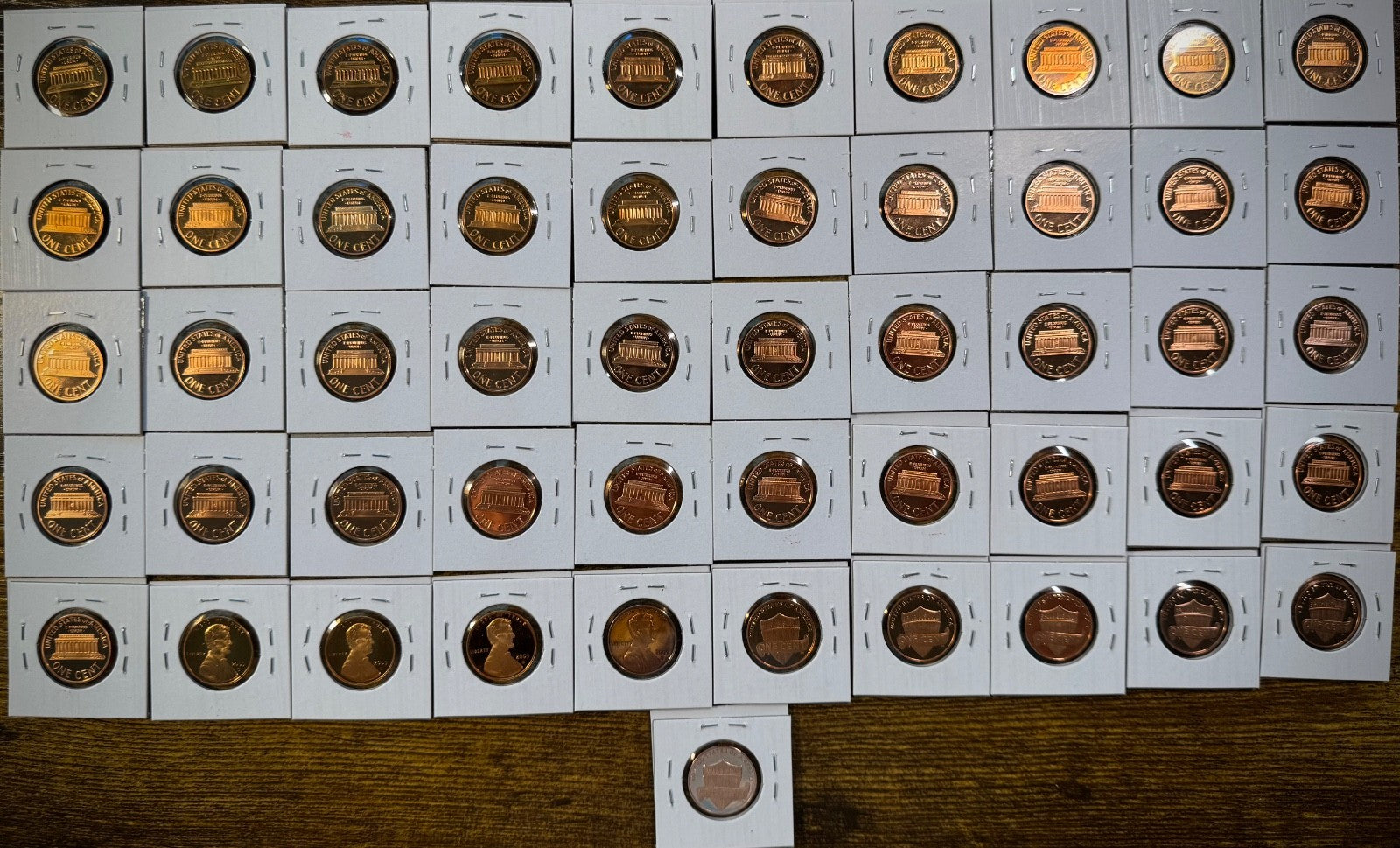 1968-2015 S PROOF Lincoln Memorial Bicentennial Shield Cent 51 Coin COMPLETE SET1