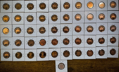 1968-2015 S PROOF Lincoln Memorial Bicentennial Shield Cent 51 Coin COMPLETE SET1