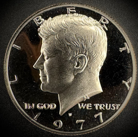 1977-S Kennedy Half Dollar GEM PROOF Clad 50C DEEP ULTRA CAMEO0