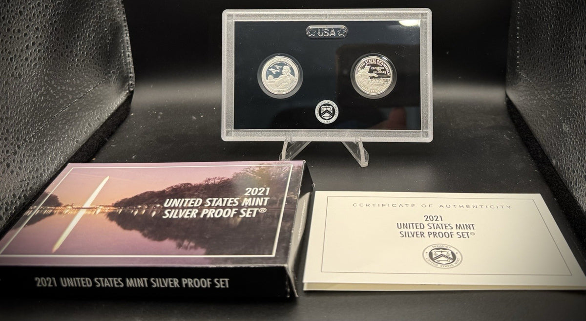2021-S .999 SILVER Crossing The Delaware Quarter Set w 2021 US MINT Box COA0