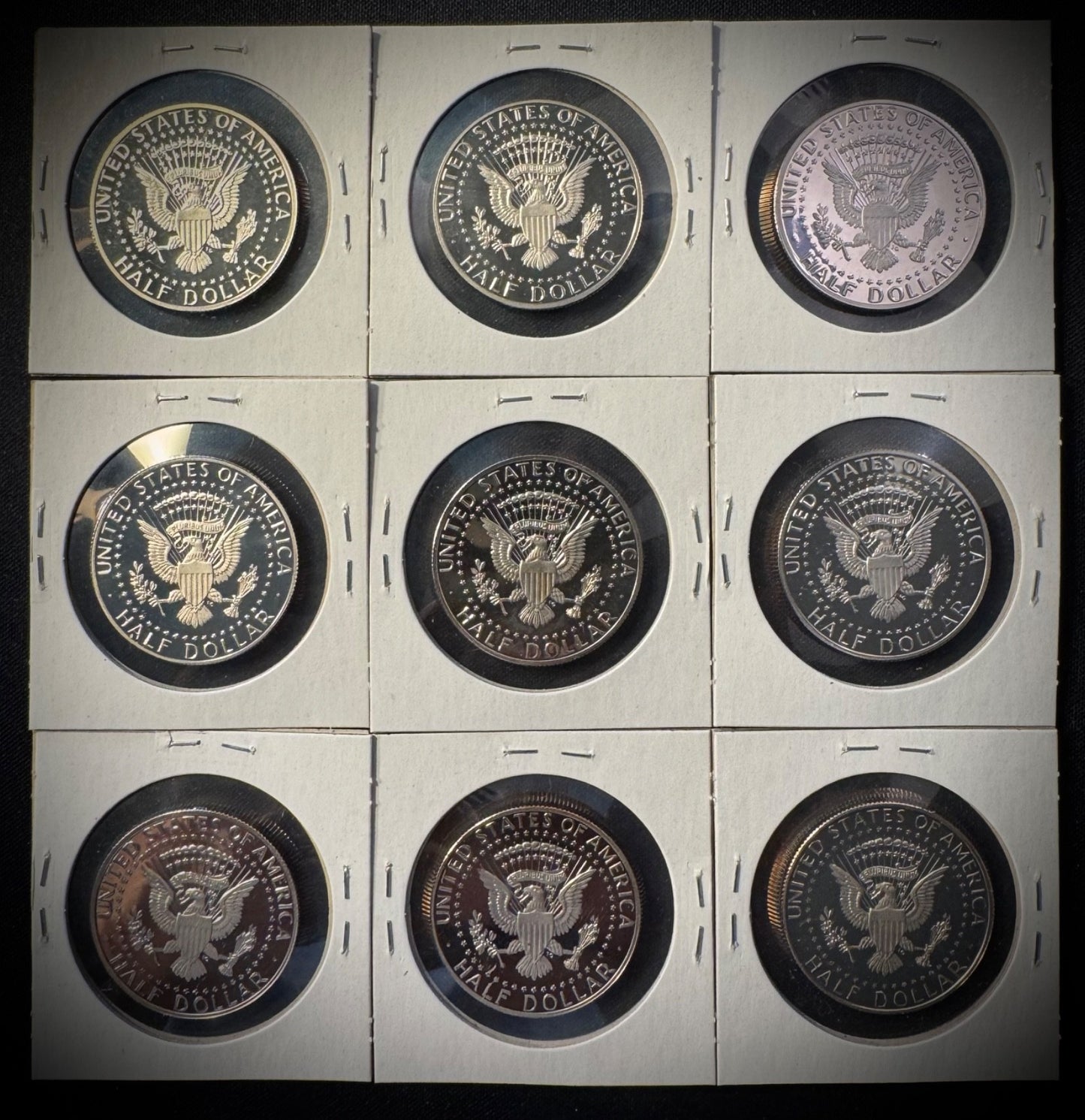 2017-2025 S Kennedy Half Dollar PROOF SET 9 Coins GEM DEEP CAMEO Fresh From Mint21