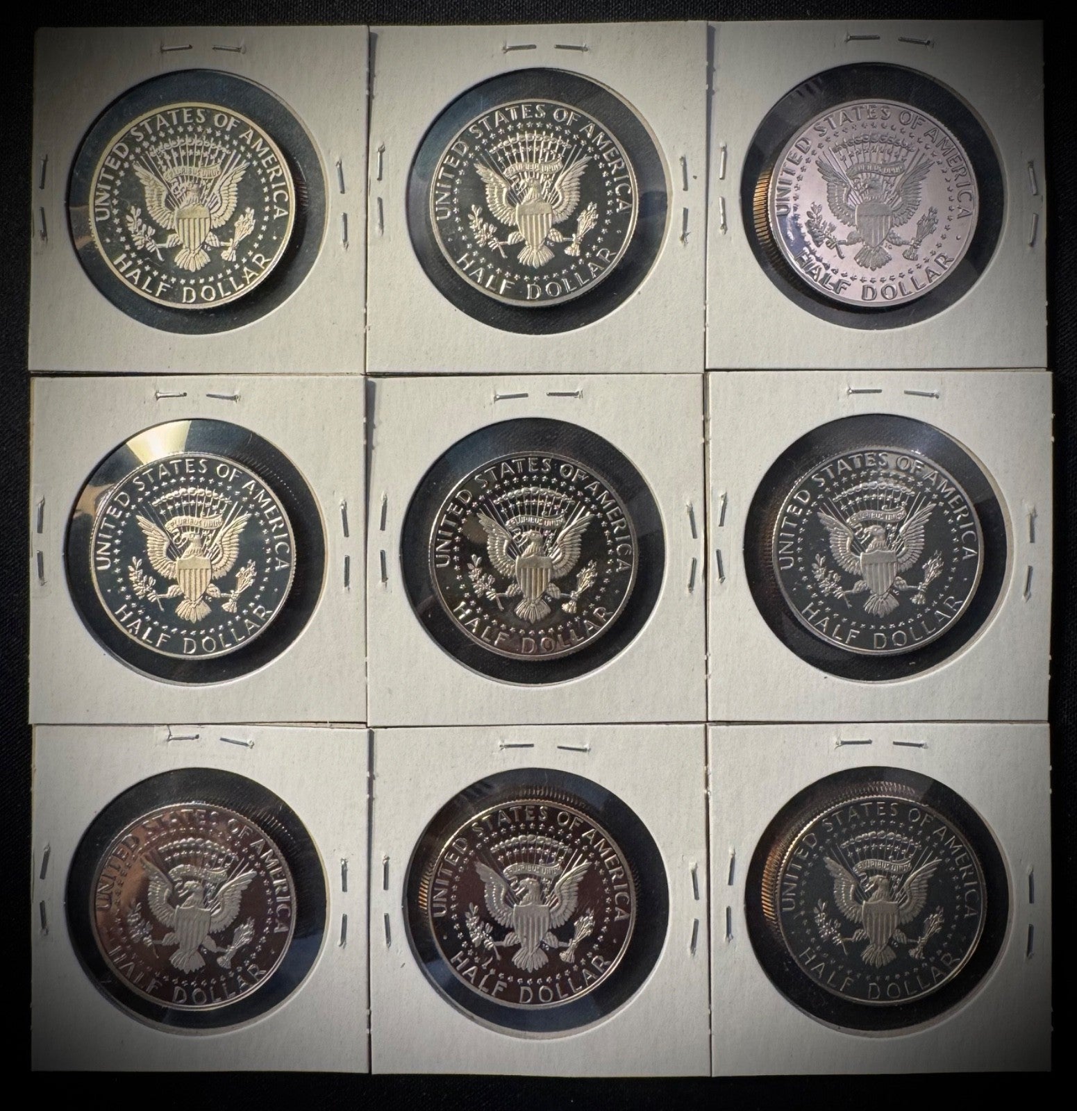 2017-2025 S Kennedy Half Dollar PROOF SET 9 Coins GEM DEEP CAMEO Fresh From Mint21