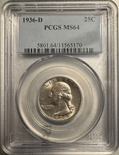 1936-D Washington Quarter PCGS MS640