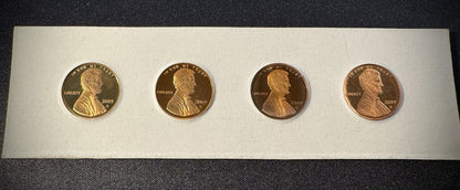 2009-S Lincoln Bicentennial Cent GEM PROOF 4 Coin Set GORGEOUS Naturally Toned3