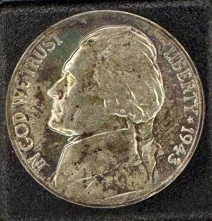 1942-1945 US Wartime Silver Nickel TONED BU Set 11 Coins Capitol Plastic Holder10