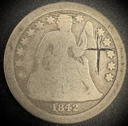 1842 Seated Liberty Dime 10C Type Coin0
