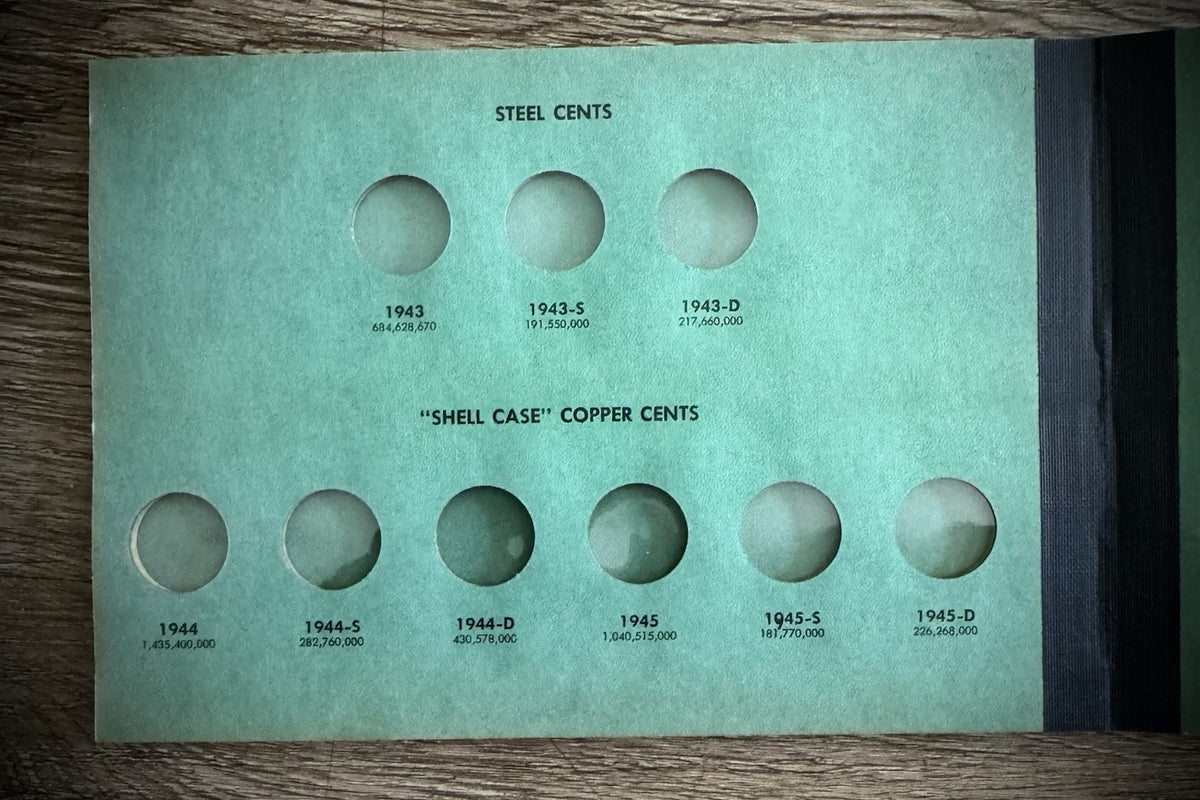 Never Used Vintage Meghrig World War II Emergency Coins G-31 Album No Coins1