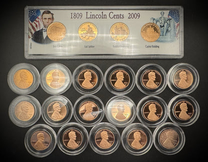 2009-2026 S Lincoln Bicentennial Shield Cent Penny GEM PROOF 21 Coin Collection3