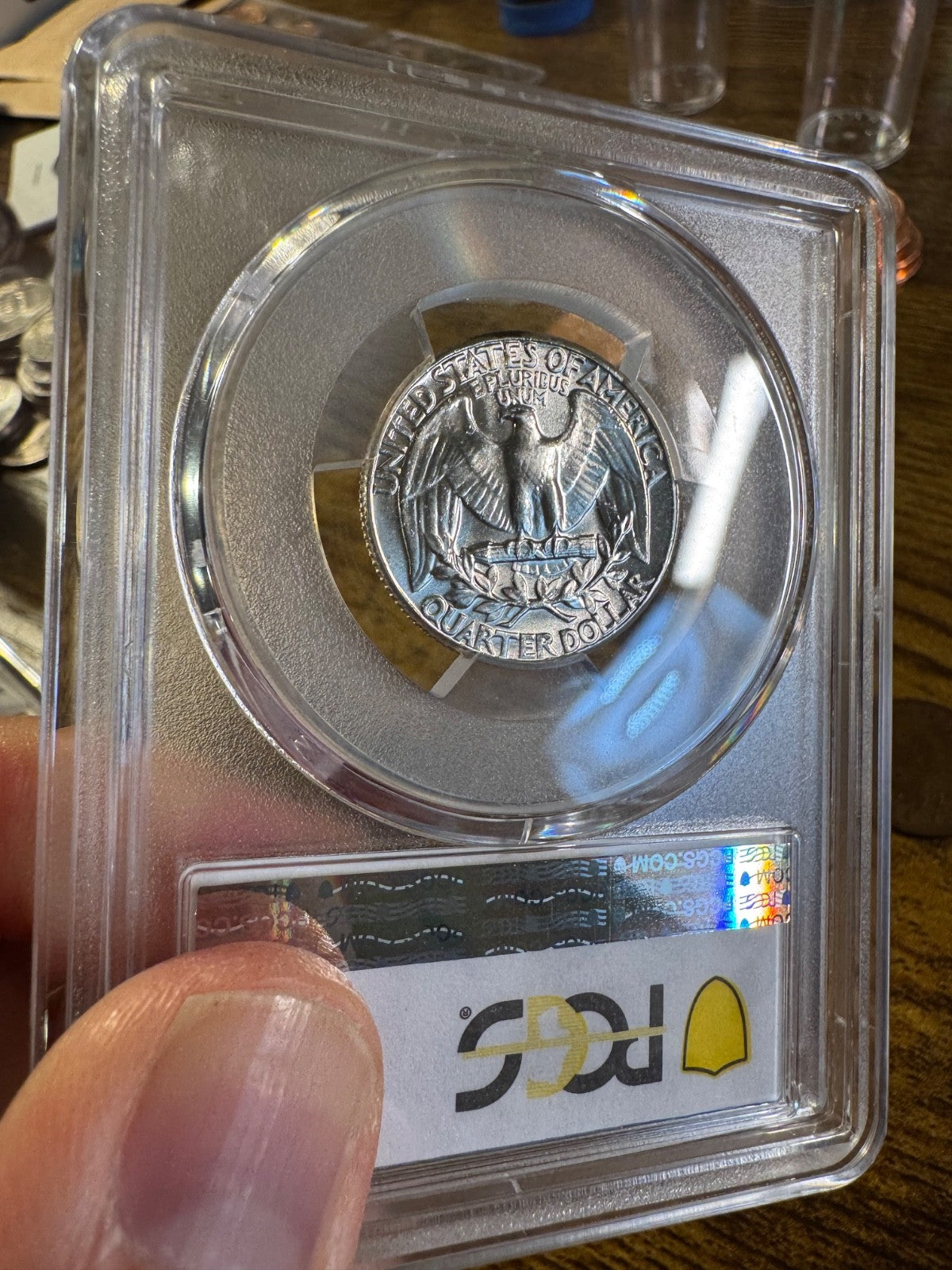 1960 Silver Washington Quarter PCGS MS64 FS-901 Type B Reverse TRUE VIEW4