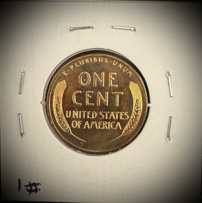 1954 Lincoln Wheat Cent RED PROOF LUSTROUS LOW MINTAGE 233,300 #13