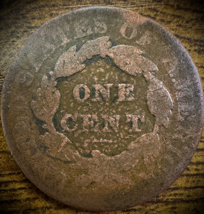 1828 Large Cent Coronet Head Matron Style Small Wide Date1