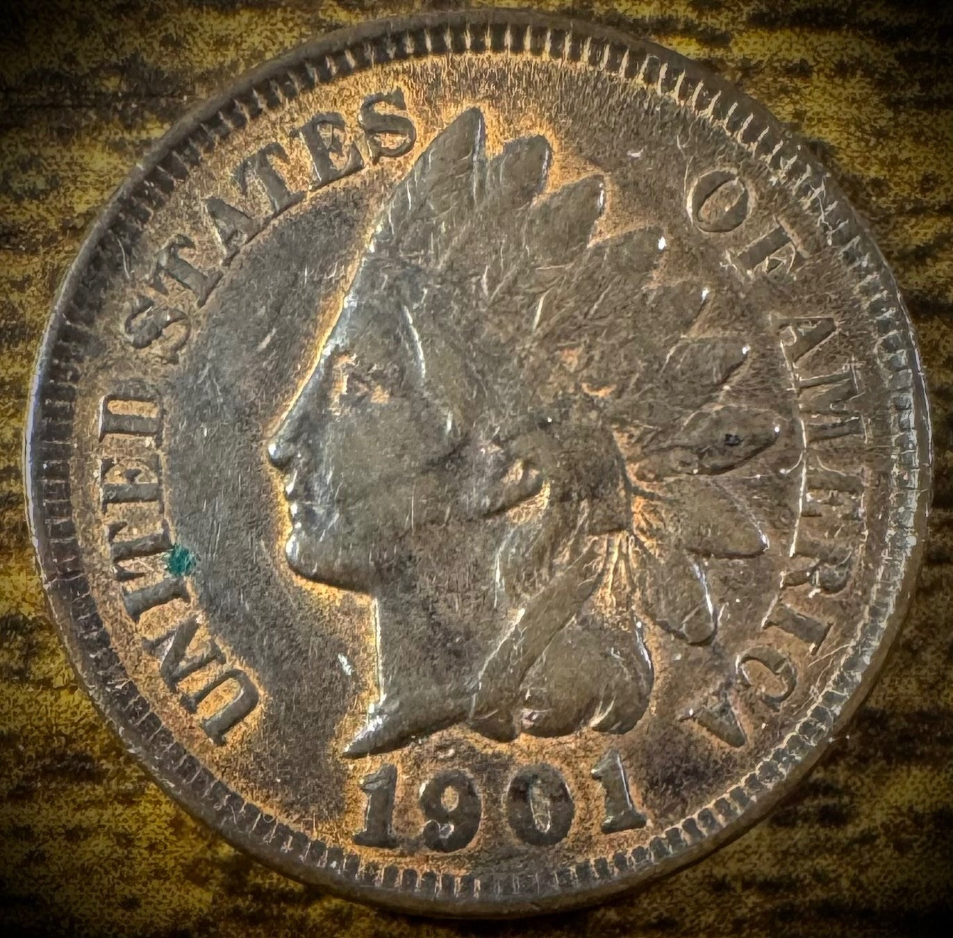 1901 Indian Head Cent Penny Full Liberty Diamonds0