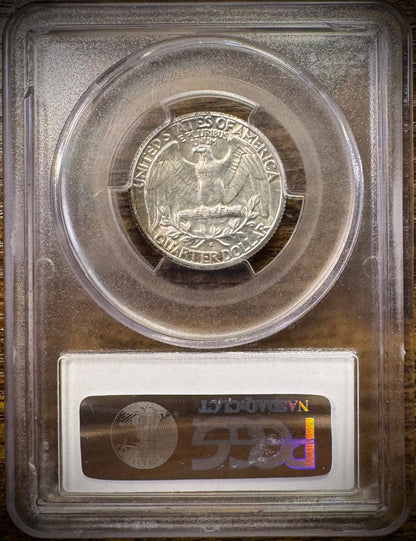 1935-S Washington Quarter PCGS MS66 RAINBOW TONED GEM BU Brilliant Uncirculated1