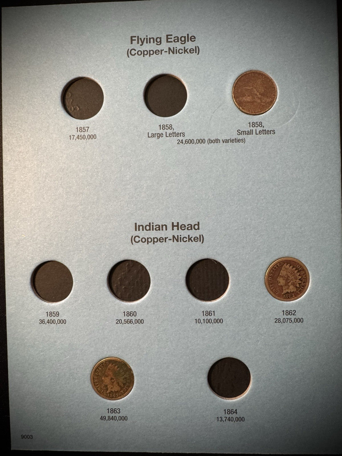 1857-1909 Flying Eagle Indian Head Cent Collection 26 Coins Starter Set Whitman2