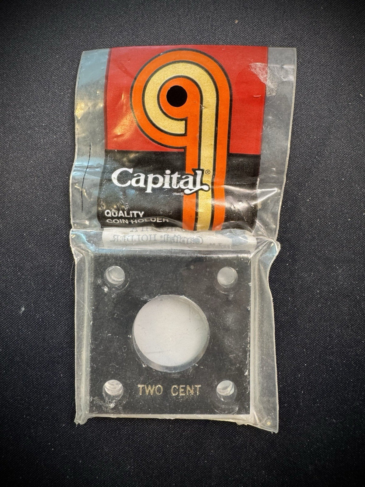 Capital Plastic Holder For 2 Two Cent 2x2 Black Quality Coin Holder Display0