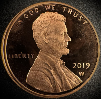 2019-W Lincoln Penny Cent Uncirculated PROOF & Reverse PROOF 2 Coin Set4