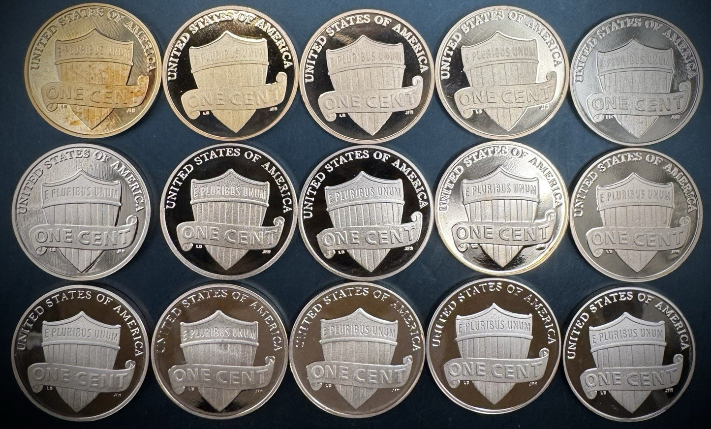 2010-2025 S Lincoln Shield Cent GEM PROOF 15 Coin CONSECUTIVE Years Lot Set1