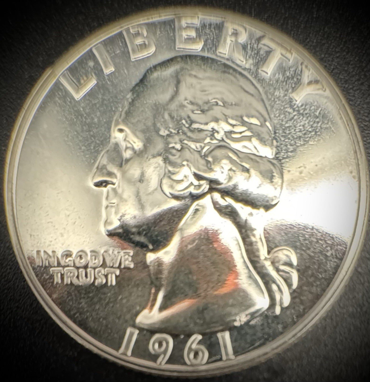 1961 90% Silver Washington Quarter PROOF Coin From US Mint Proof Set .900 Fine0
