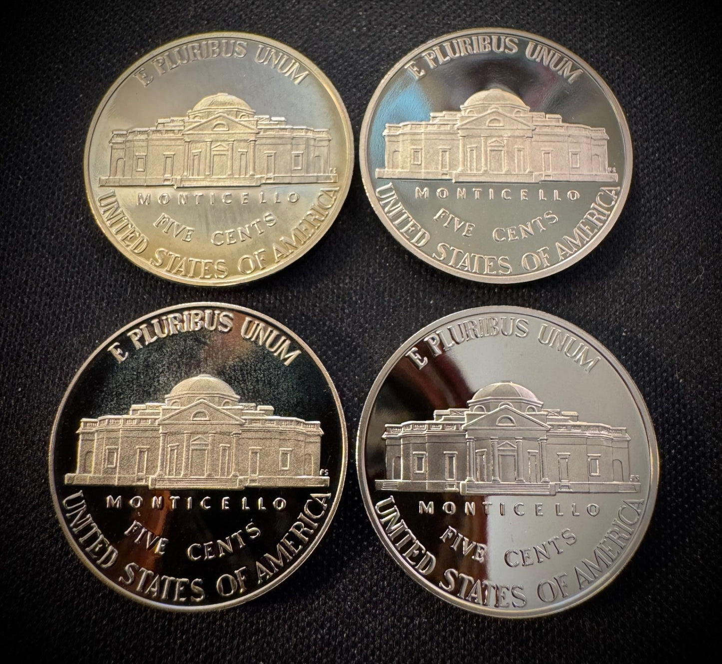 2016-2025 S Jefferson Nickel PROOF DEEP CAMEO Coin Set Lot 10 Consecutive Years5