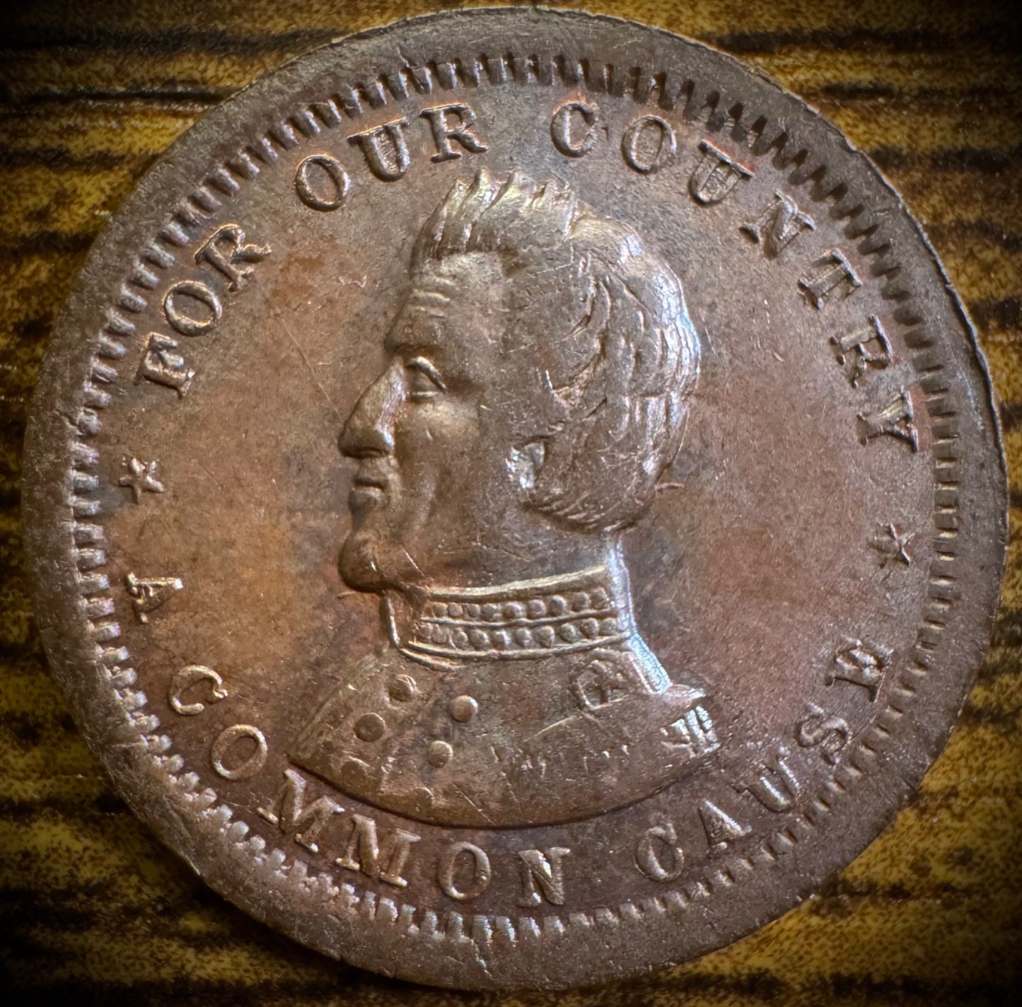 (1861-65) FOR A OUR COUNTRY A COMMON CAUSE CIVIL WAR Token F-135/441a R20
