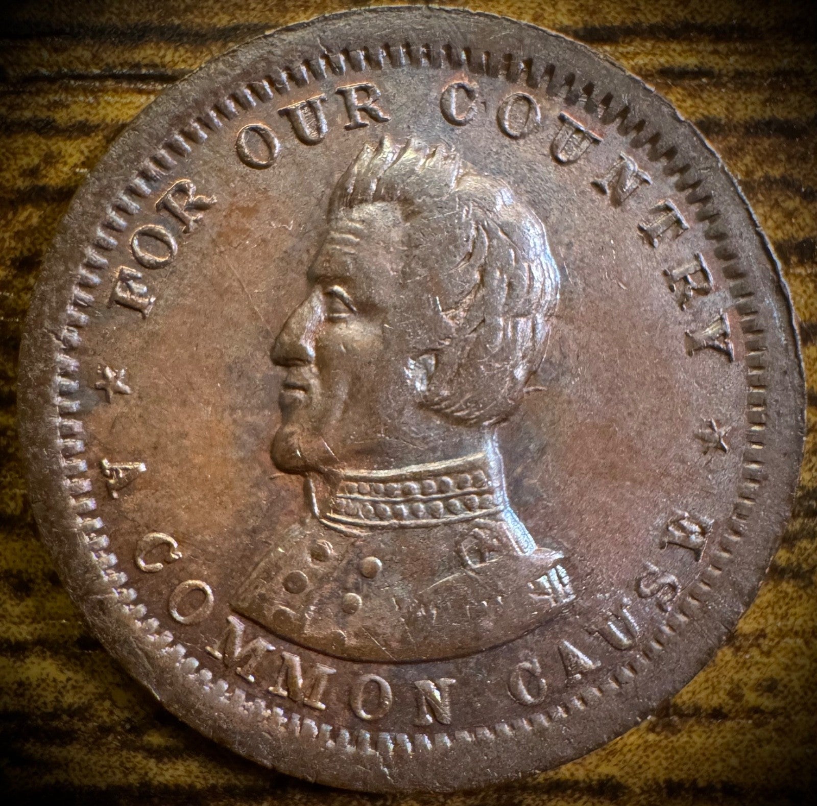 (1861-65) FOR A OUR COUNTRY A COMMON CAUSE CIVIL WAR Token F-135/441a R20
