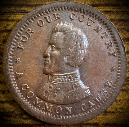 (1861-65) FOR A OUR COUNTRY A COMMON CAUSE CIVIL WAR Token F-135/441a R20