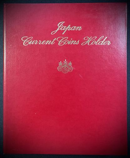 Japan Current Coins Holder COMPLETE Collection of 113 Japanese Coins Red Album0